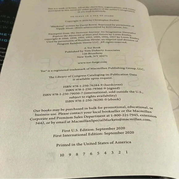 To Sleep in a Sea of Stars by Christopher Paolini Hardcover 1st Edition Book - Picture 7 of 7